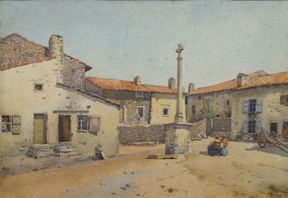 COMPANYO J. Louis, 1870-1958 Place de village...