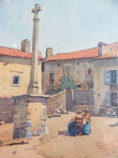 COMPANYO J. Louis, 1870-1958 Place de village...