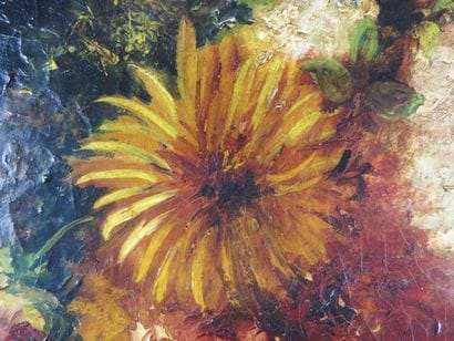 DELARUE Bouquet au vase blanc Huile sur toile...