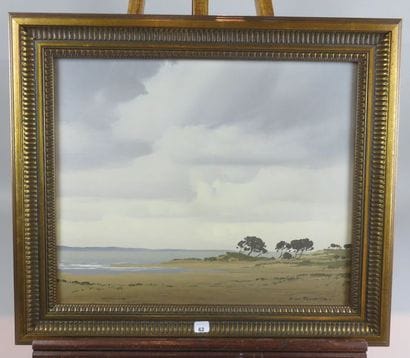 de CLAUSADE Pierre, 1910-1976 Rivage Huile...