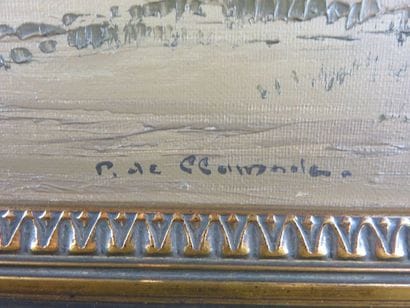 de CLAUSADE Pierre, 1910-1976 Rivage Huile...
