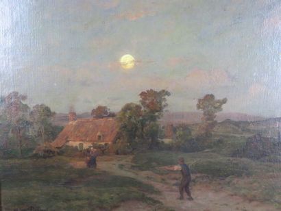 DEMONT Adrien, 1851-1928 Retour des champs...