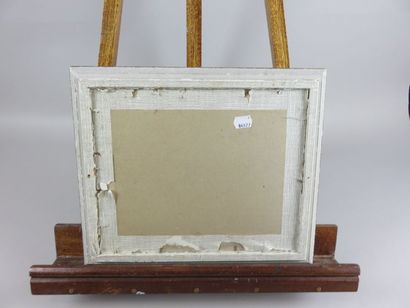 DUPUY L. (?) Lavandières Huile sur carton,...