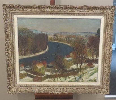 DUREL Auguste, 1904-1993 La Seine à Bougival...