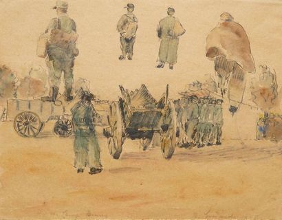 ECOLE MODERNE Convoi militaire et soldats,...