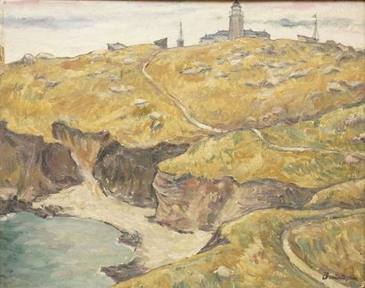 ECOLE MODERNE Phare en haut de la falaise...