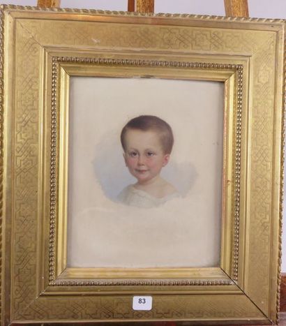 ECOLE du XIXe siècle Portrait d'enfant Huile...