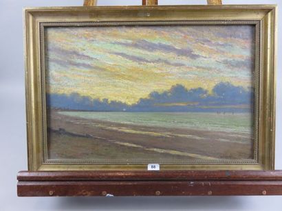 FAIVRE Léon Maxime, 1856-1914 La plage au...