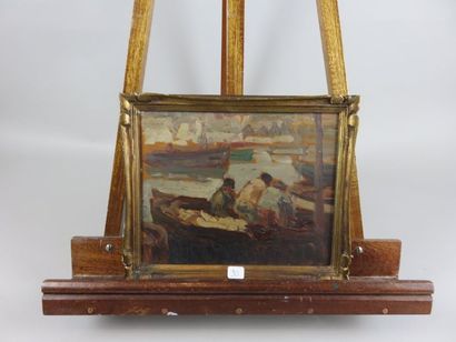 FLOCH Lionel, 1895-1972 Ports animés Deux...