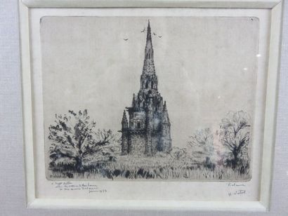 FRÉLAUT Jean, 1879-1954 Clocher de St Nicodem...