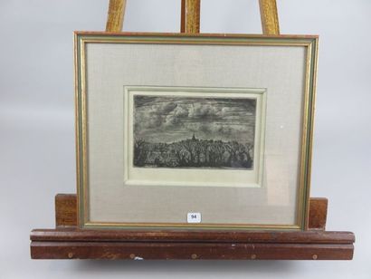 FRÉLAUT Jean, 1879-1954 Village derrière...