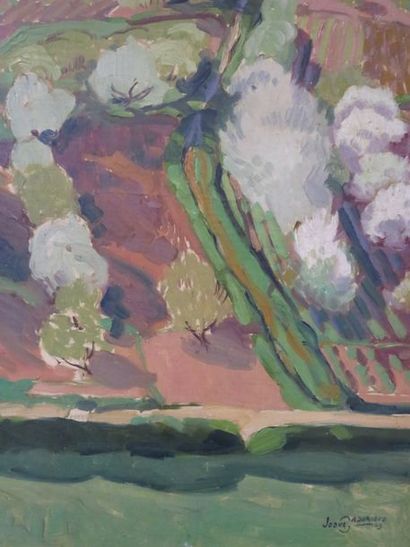 GABORIAUD Josué, 1883-1955 Arbres et champs,...