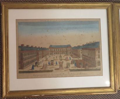 Ecole du XVIIIe siècle « Vue perspective...