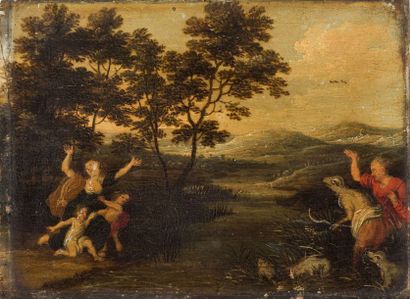 École Flamande du XVIIème siècle Latone et...