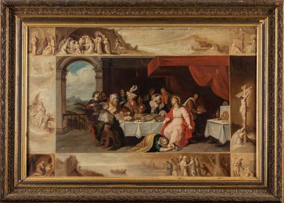 D'après Frans FRANCKEN II le jeune Le repas...