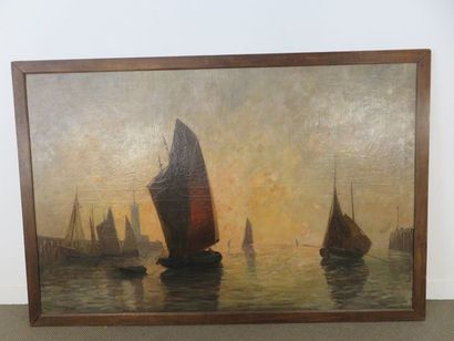 Louis-Paul SAUVAIGE (1827-1885) Voiliers...