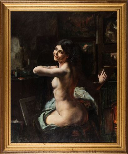G. MARCHELLI, XIXe siècle Le modèle du peintre,...