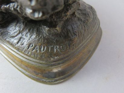 D'après Ferdinand PAUTROT Chien sur une rocaille...