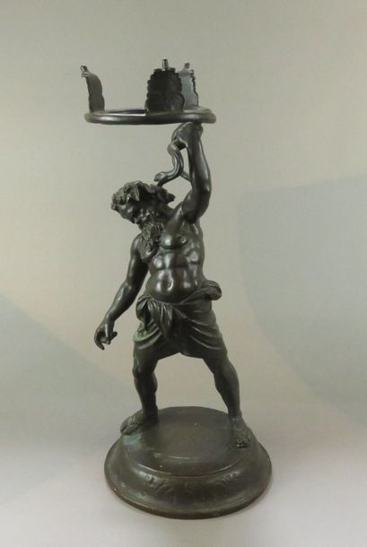 Fonderie de Naples, vers 1880 Silène Bronze...