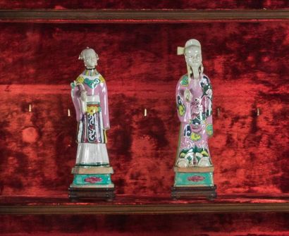 CHINE - Epoque JIAQING (1796 - 1820) Paire...