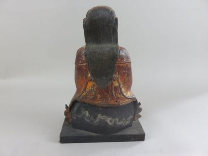 CHINE - XIXe siècle Statuette de Guandi en...