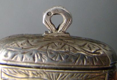 ECRITOIRE PORTATIVE (DIVIT) en argent. TURQUIE,...
