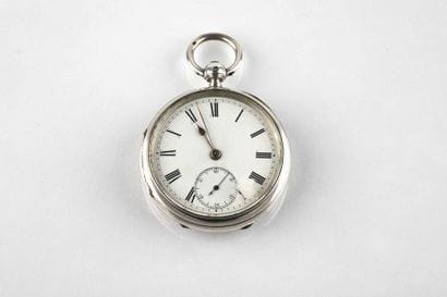 Silver pocket watch, signed Davey in Guernezey....