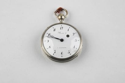 Silver quarter-repeating rod watch, signed...
