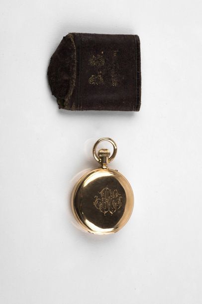 Soap pocket watch in 750-thousandths gold,...