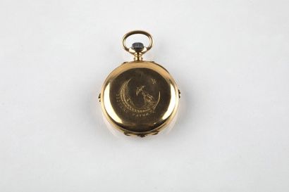 Pocket watch in 750-thousandths gold with...