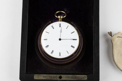 Pocket watch with 750-thousandths gold bell,...