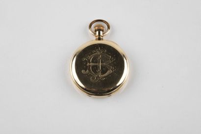 Pocket watch in 585-thousandths gold, WALTHAM,...