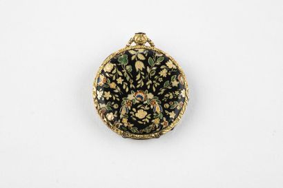 Gold cylinder watch signed Houdin in Paris...