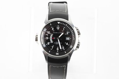 HAMILTON- Around 2015 - Khaki Navy GMT model,...