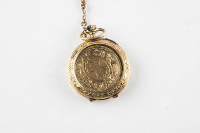 750-thousandths collar watch, white enamel...
