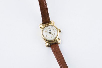 Lady's wristwatch in 750-thousandths gold,...