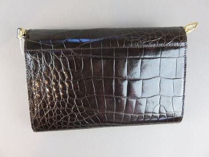Shoulder bag with crocodile style shoulder...