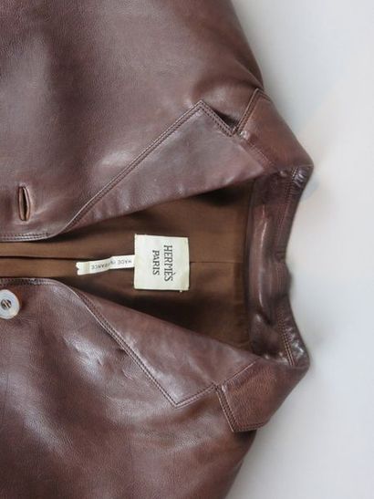 HERMES Leather jacket, size indicated 40...