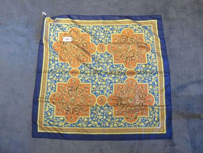 YVES SAINT LAURENT Silk scarf with orange...