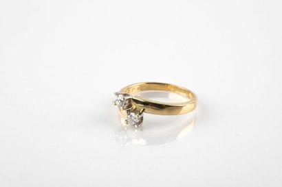 Bague en or jaune et gris, 