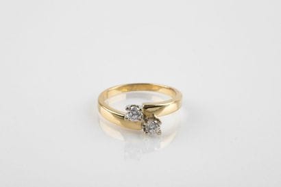 Bague en or jaune et gris, 