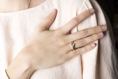 Bague en or jaune et gris, 