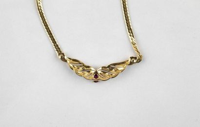 Necklace in yellow English mesh gold composed...