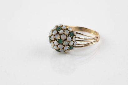 Multiwire ring, in yellow gold, composed...
