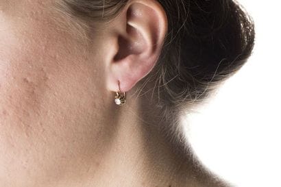 Pair of sleeper earrings set with old cut...