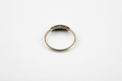 Ring in white gold and platinum, composed...