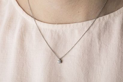 TIFFANY Round forced mesh platinum chain...