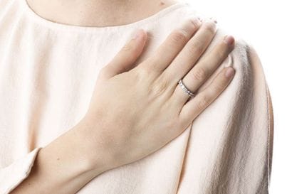 American white gold wedding ring, set with...
