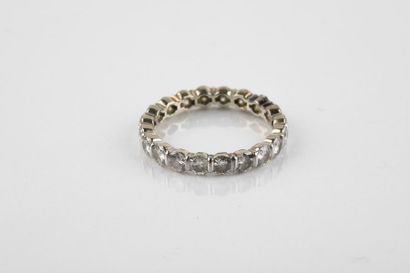 American white gold ring holding twenty 2.7-carat...