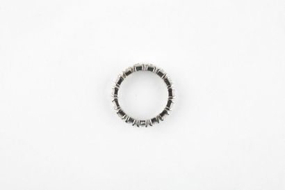 American white gold wedding ring adorned...